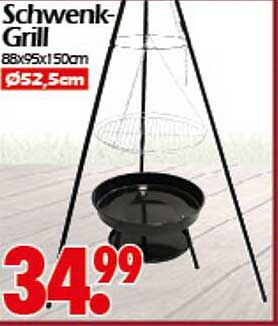 Schwenk-Grill 88x95x150cm Ø52,5cm
