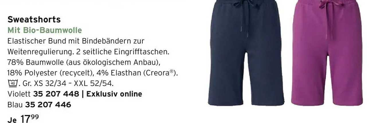 Sweatshorts mit Bio-Baumwolle