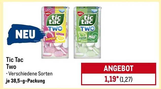 Tic Tac Two - Verschiedene Sorten