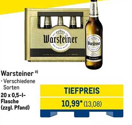 Warsteiner 20 x 0,5-l-Flasche (verschiedene Sorten)
