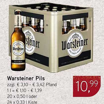 Warsteiner Pils im attraktiven Kastenangebot