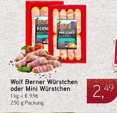 Wolf Berner Würstchen oder Mini Würstchen