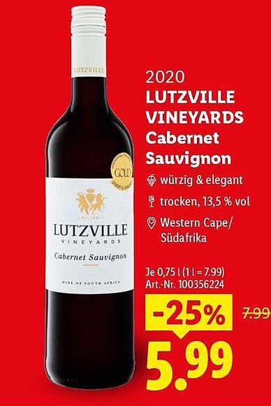 2020 LUTZVILLE VINEYARDS Cabernet Sauvignon