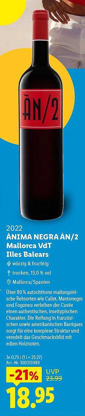2022 ÀN/2 ÀNIMA NEGRA ÀN/2 Mallorca VdT Illes Balears