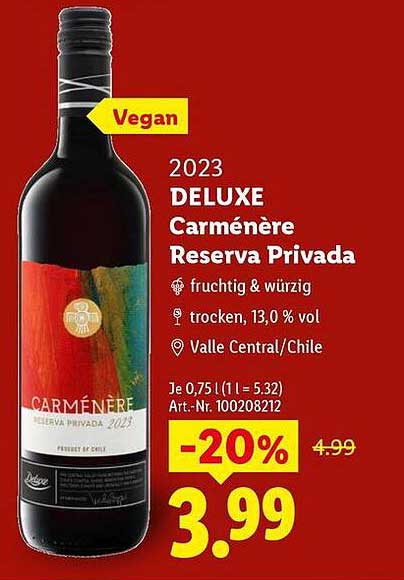 2023 DELUXE Carménère Reserva Privada