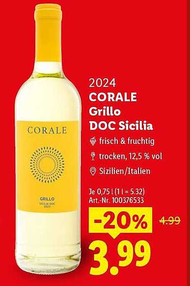 2024 CORALE Grillo DOC Sicilia