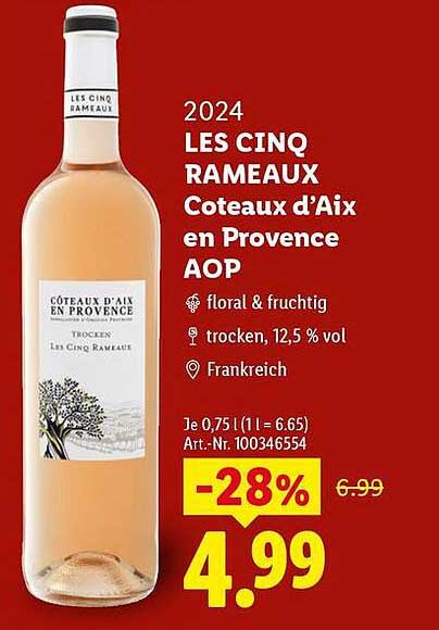 2024 LES CINQ RAMEAUX Coteaux d’Aix en Provence AOP