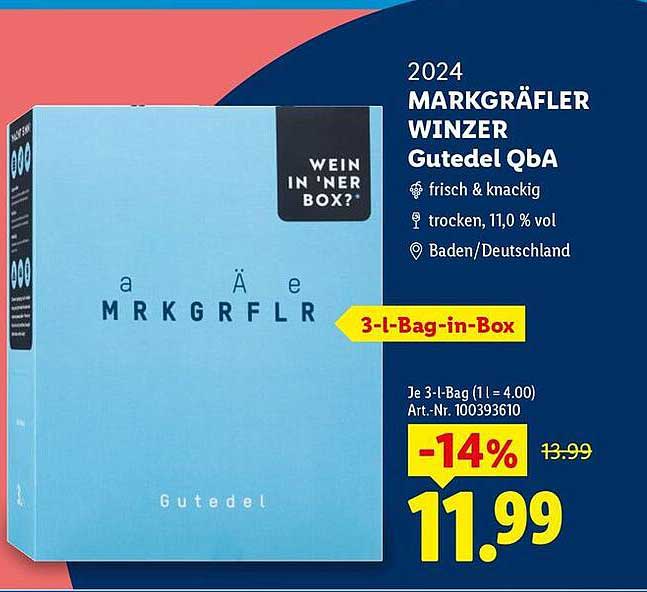 2024 MARKGRÄFLER WINZER Gutedel QbA