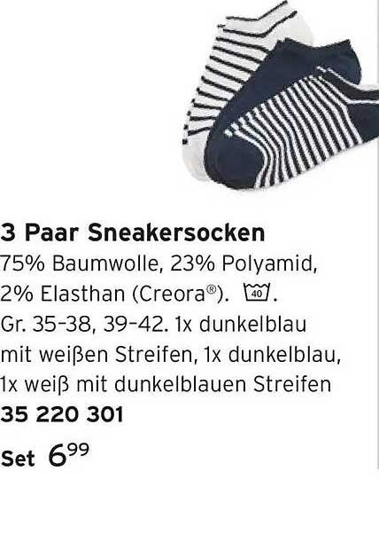 3 Paar Sneakersocken