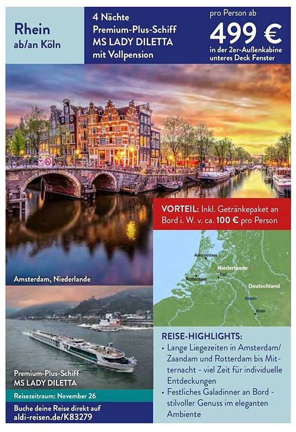4 Nächte Premium-Plus-Schiff MS LADY DILETTA mit Vollpension