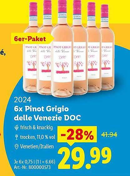 6x Pinot Grigio delle Venezie DOC