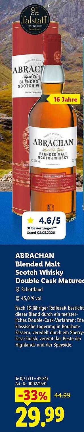 ABRACHAN Blended Malt Scotch Whisky Double Cask Matured