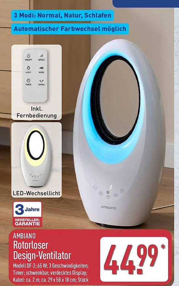 AMBIANO Rotorloser Design-Ventilator