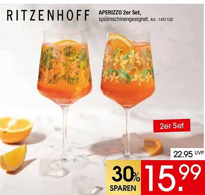 APERIZZO 2er Set, spülmaschinenegeeignet. Art.: 1451102