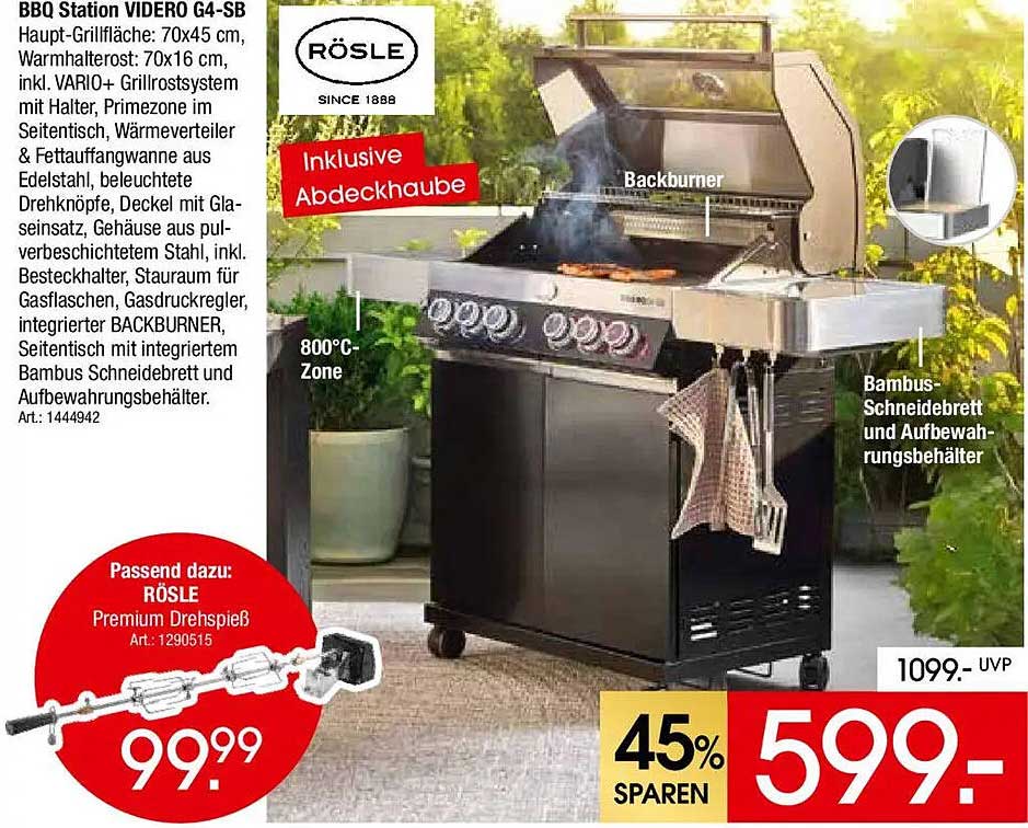BBQ Station VIDERO G4-SB