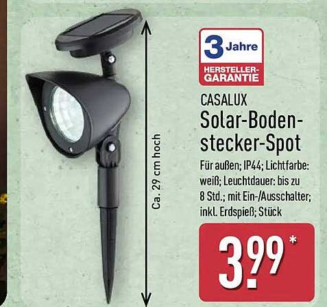 CASALUX Solar-Bodenstecker-Spot