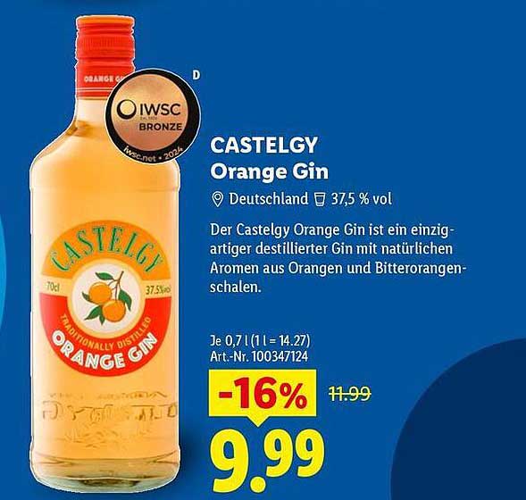 CASTELGY Orange Gin