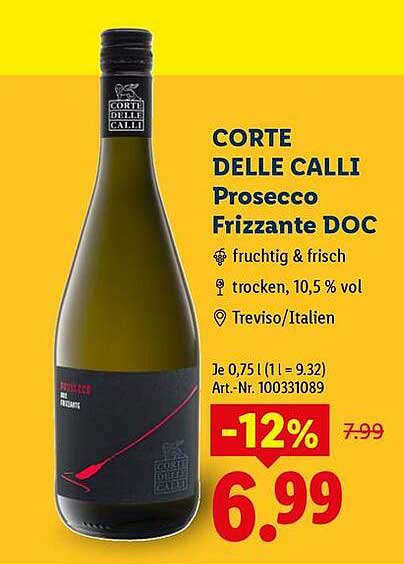 CORTE DELLE CALLI Prosecco Frizzante DOC