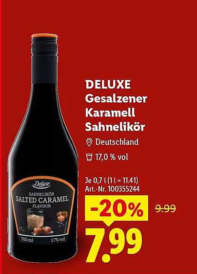 DELUXE Gesalzener Karamell Sahnelikör