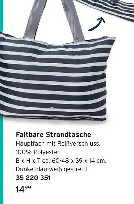 Faltbare Strandtasche
