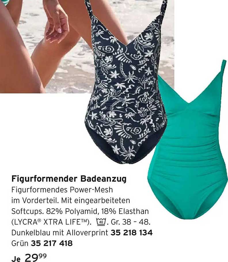 Figurformender Badeanzug