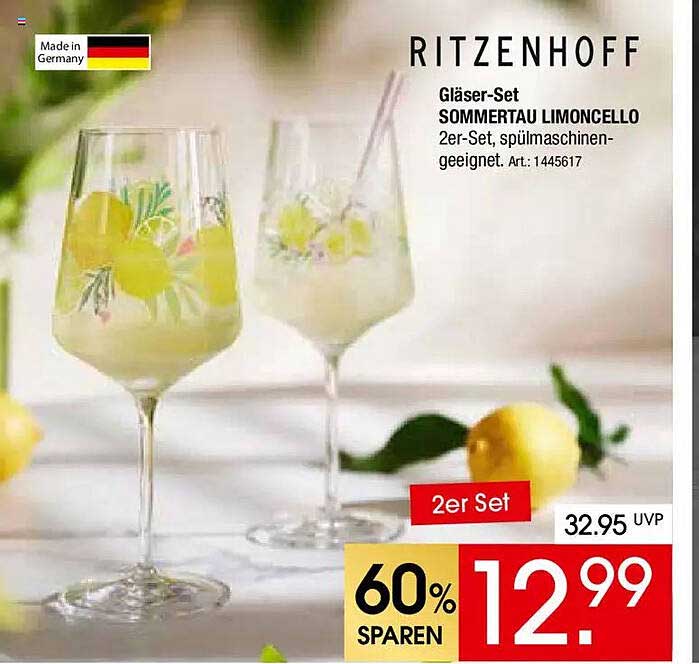 Gläser-Set SOMMERTAU LIMONCELLO