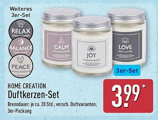 HOME CREATION Duftkerzen-Set