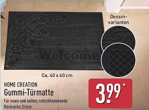 HOME CREATION Gummi-Türmatte
