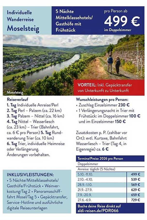 Individuelle Wanderreise Moselsteig