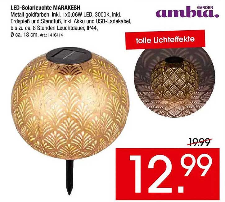 LED-Solarleuchte MARAKESH