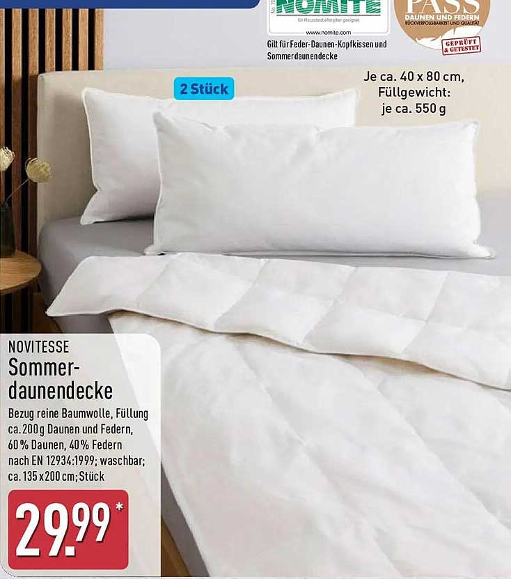 NOVITESSE Sommerdaunendecke