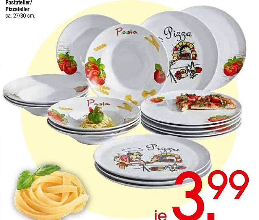 Pastateller/ Pizzateller ca. 27/30 cm.