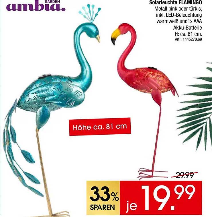 Solarleuchte FLAMINGO