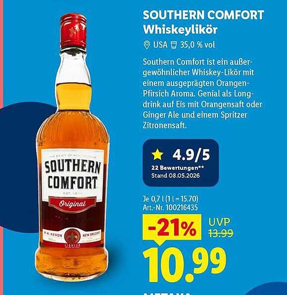 SOUTHERN COMFORT Whiskylikör