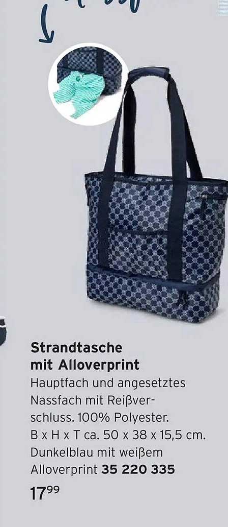 Strandtasche mit Alloverprint