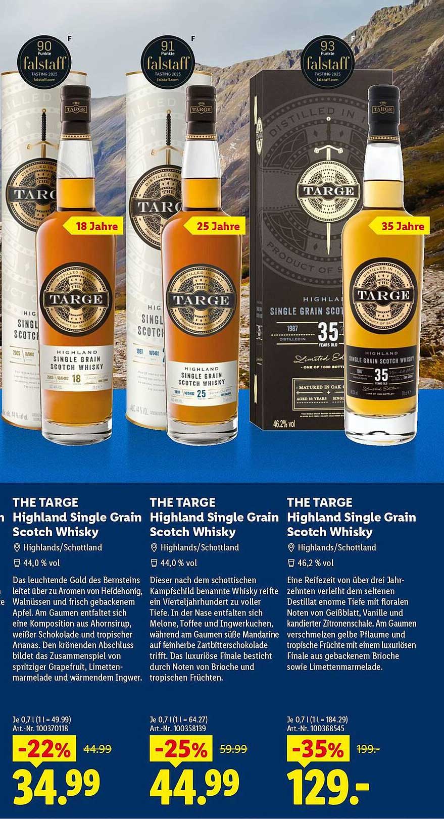 THE TARGE Highland Single Grain Scotch Whisky