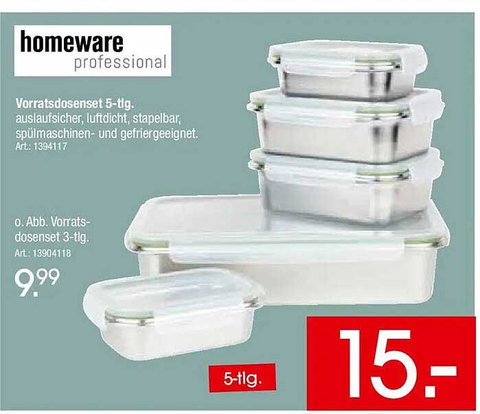 Vorratsdosenset 5-tlg.