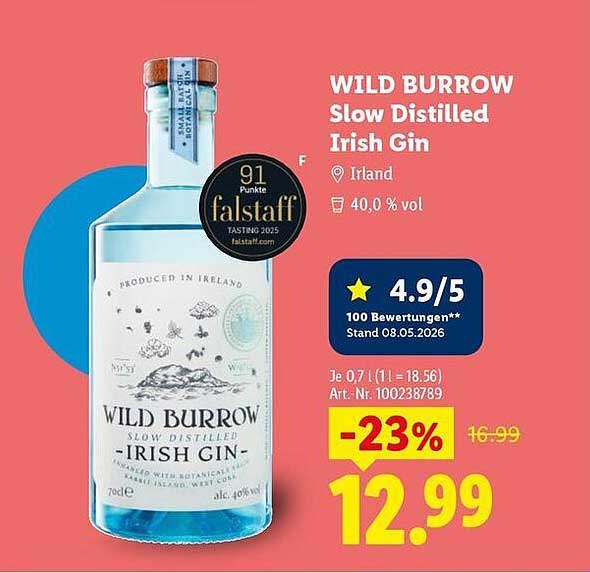 WILD BURROW Slow Distilled Irish Gin