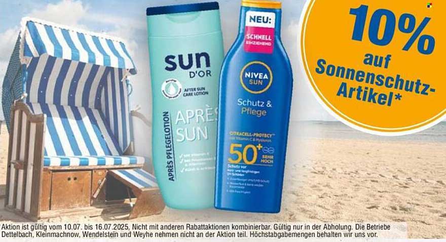 10% auf Sonnenschutz-Artikel*