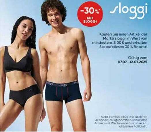 30% Rabatt auf Sloggi Artikel