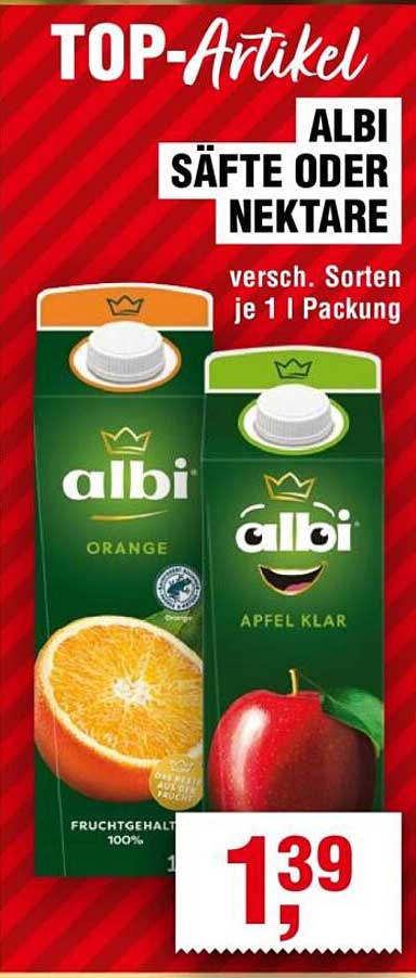 ALBI Säfte oder Nektare - versch. Sorten je 1 l Packung