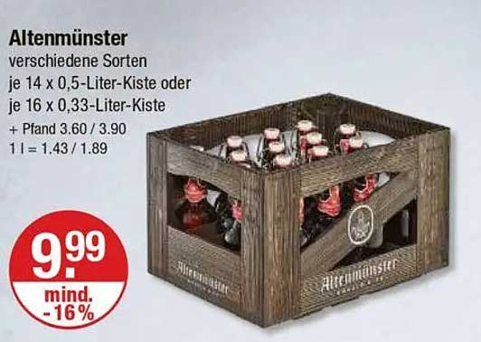 Altenmünster Bier – Verschiedene Sorten im Aktionsangebot