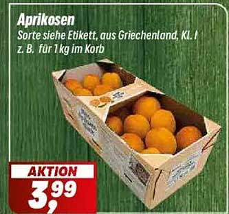 Aprikosen 1 kg aus Griechenland - Aktion vom 07.07. bis 12.07.2025