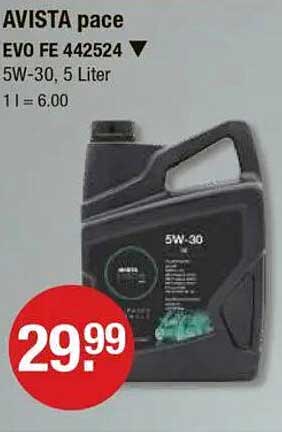 AVISTA pace EVO FE 442524 5W-30, 5 Liter