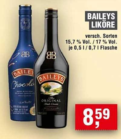 Baileys Liköre – Verschiedene Sorten