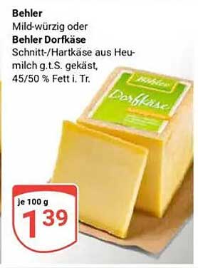 Behler Dorfkäse - Mild-würzig oder geschnitten