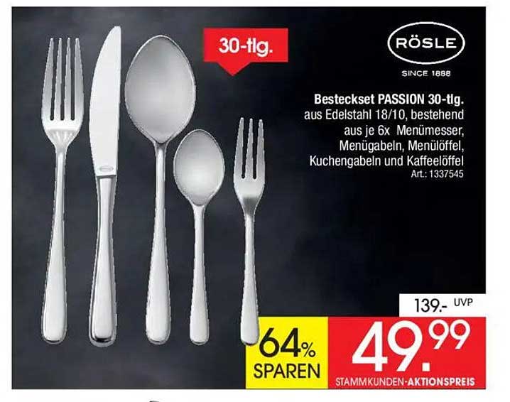 Besteckset PASSION 30-tlg. von Rösle