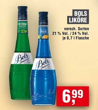 BOLS LIKÖRE - verschiedene Sorten