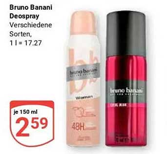 Bruno Banani Deospray - Verschiedene Sorten