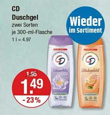 CD Duschgel - zwei Sorten, je 300-ml-Flasche